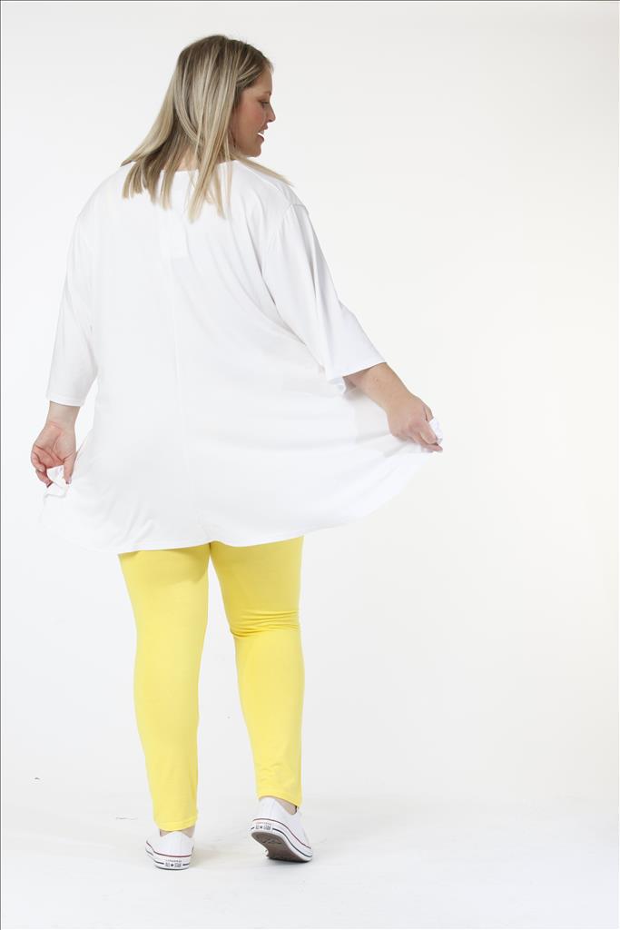 Sommer Leggings in gerader Form aus feiner Jersey Qualität, Gelb Lagenlook Oversize Mode B2B Großhandel