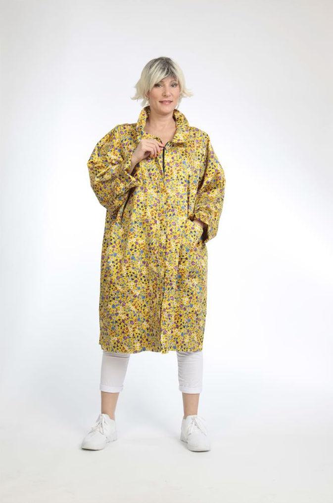 Sommer Mantel in gerader Form aus er Qualität, Gelb-Multi Lagenlook Oversize Mode B2B Großhandel