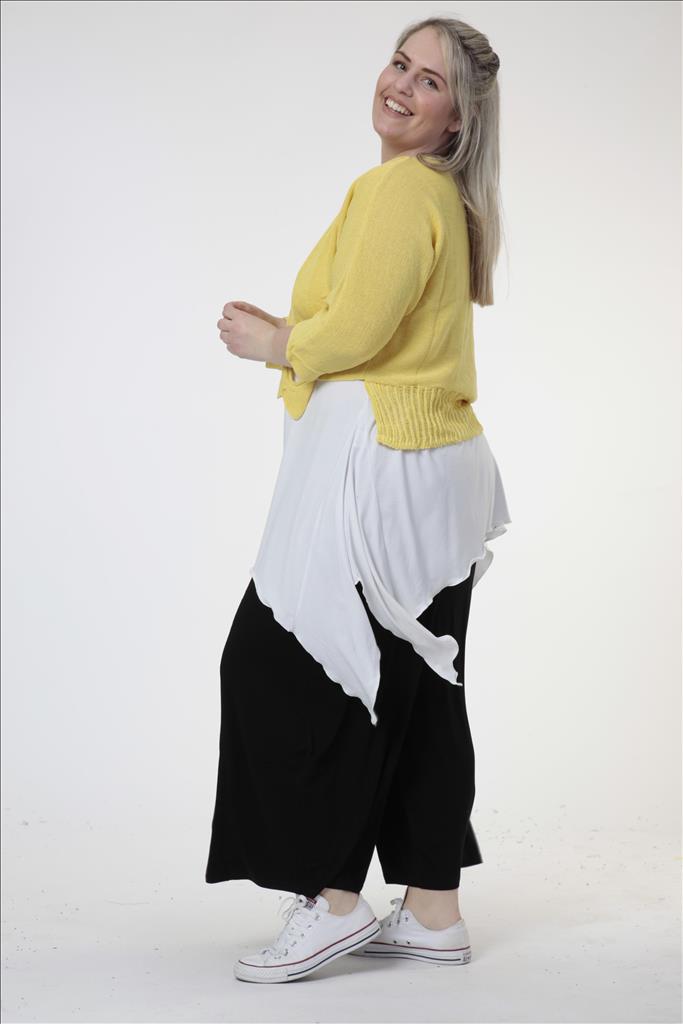 Sommer Pullover in Form aus feiner Strick Qualität, Gelb Lagenlook Oversize Mode B2B Großhandel