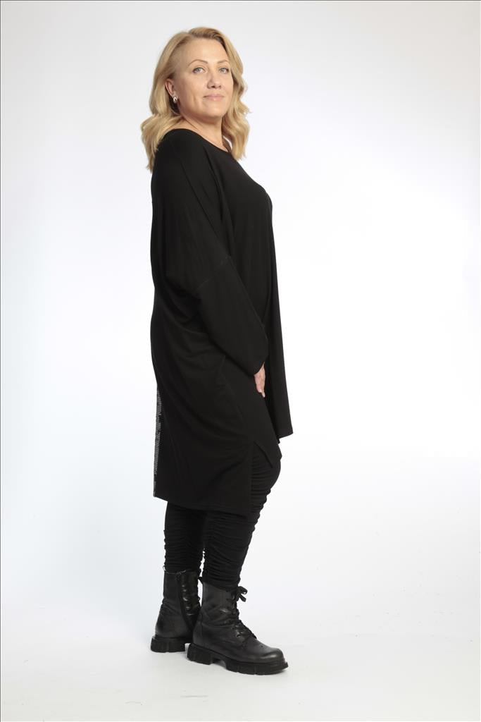 Winter Big Shirt in Form aus er Qualität, Schwarz Lagenlook Oversize Mode B2B Großhandel