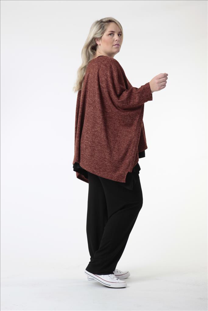 Winter Big Shirt in Form aus er Qualität, Terracotta Lagenlook Oversize Mode B2B Großhandel