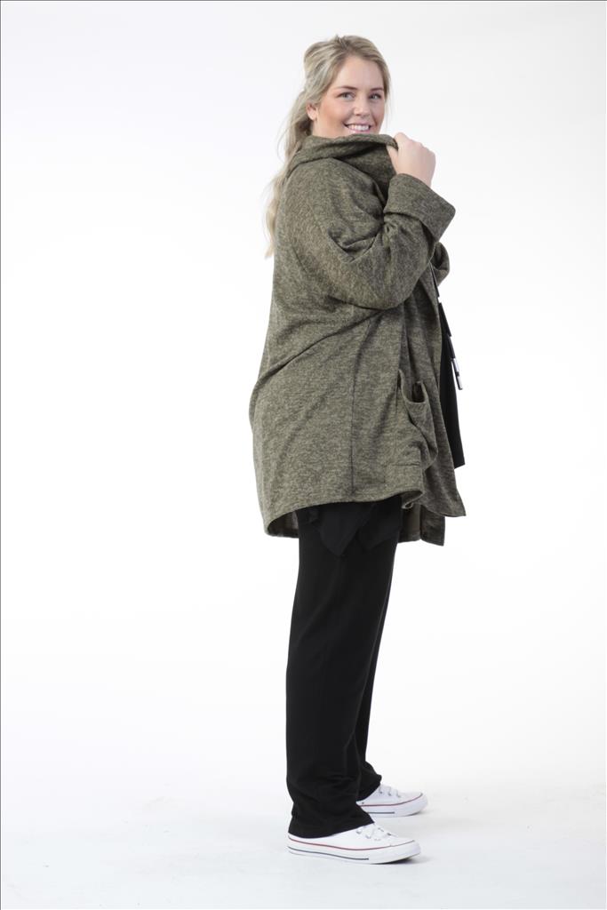 Winter Jacke in kastiger Form aus er Qualität, Khaki Lagenlook Oversize Mode B2B Großhandel