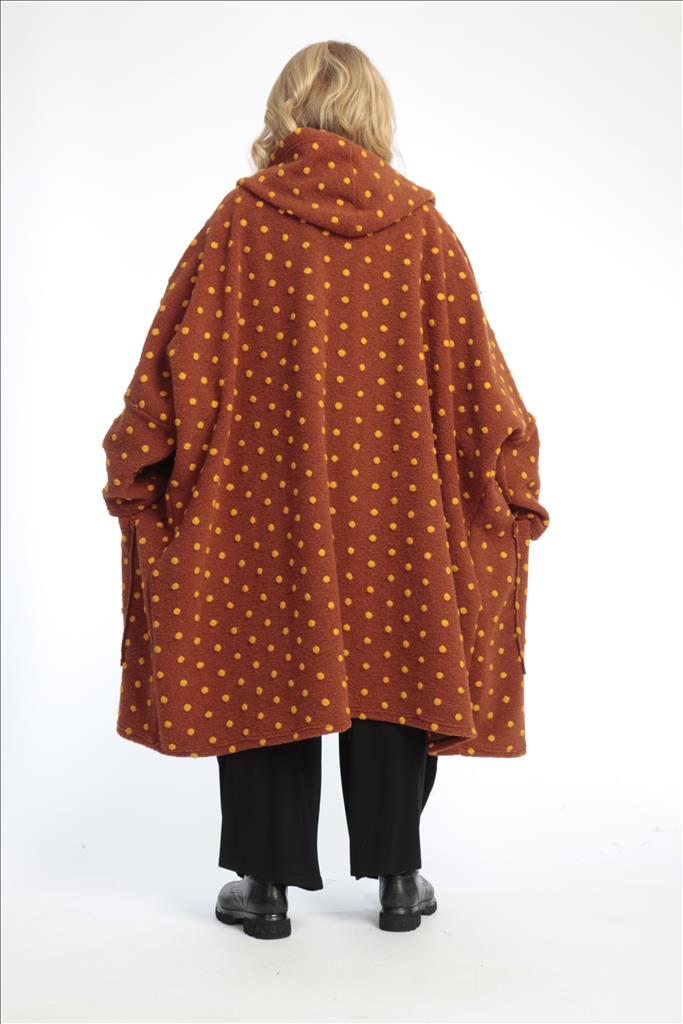 Winter Mantel in gerader Form aus er Qualität, Terracotta Lagenlook Oversize Mode B2B Großhandel